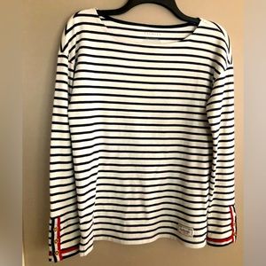 TALBOTS Sailor Stripes Red White Blue Top Shirt   Sz XS